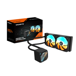 קירור נוזלי כפול Gigabyte Gaming 240 2XARGB 120MM Fan Black